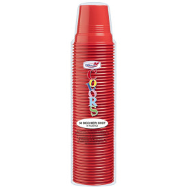Bicchiere di Plastica PS Rosso 80ml Ø5,7cm (50 Pezzi)