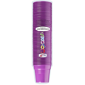 Bicchiere di Plastica PS Viola 80ml Ø5,7cm (50 Pezzi)