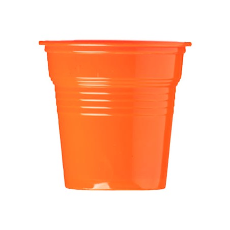Bicchiere di Plastica PS Arancione 80ml Ø5,7cm (50 Pezzi)