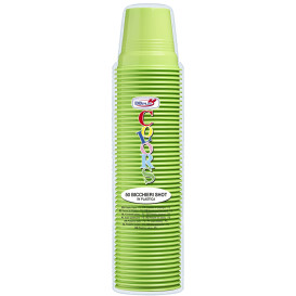 Bicchiere di Plastica PS Verde Lime 80ml Ø5,7cm (50 Pezzi)