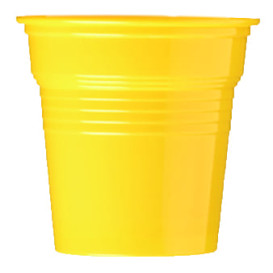 Bicchiere di Plastica PS Giallo 80ml Ø5,7cm (50 Pezzi)