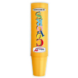 Bicchiere di Plastica PS Mango 200ml Ø7cm (50 Pezzi)