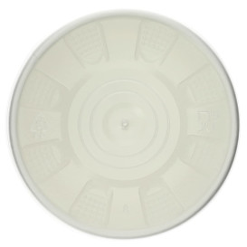 Coppette di Carta Bianca con Coperchio PP 250ml (50 Pezzi)