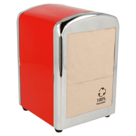 Dispenser Tovaglioli Miniservis Acciaio Rosso (1 Pezzi) 
