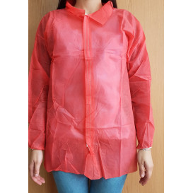 Camice Ragazzo/a in TNT PP 35gr. Con Velcro Rosso (1 Pezzi)