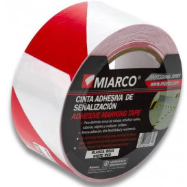 Nastro Adesivo di Segnalazione 5cmx33m Bianco/Rosso (1 Pezzi)