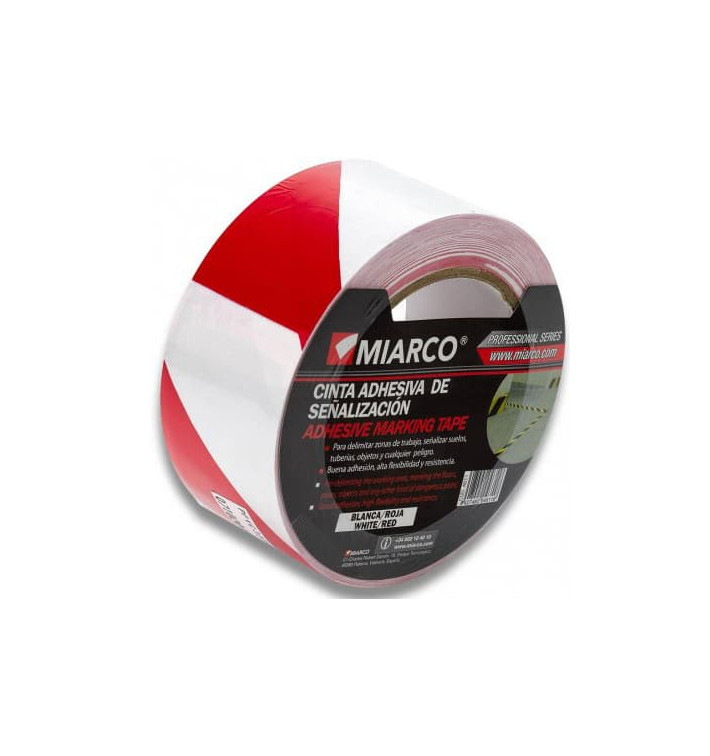 Nastro Adesivo di Segnalazione 5cmx33m Bianco/Rosso (1 Pezzi) Nastro Adesivo di Segnalazione 5cmx33m Bianco/Rosso (1 Pezzi)