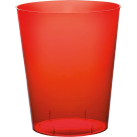 Bicchiere di Plastica Moon Rosso Trasp. PS 350ml (20 Pezzi)