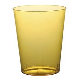 Bicchiere di Plastica Moon Giallo Trasp. PS 350ml (20 Pezzi)