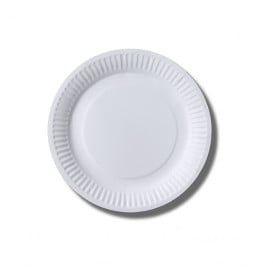 Piatto di Carta Biocoated Bianco Ø18 cm (1000 Pezzi)