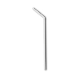 Cannuccia Flessible Insaccato di PLA Bianco Ø5mm 21cm (250 Pezzi)
