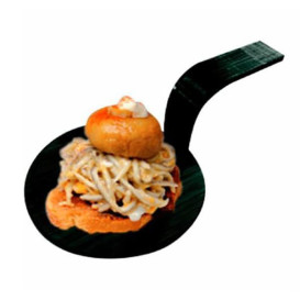 Mini Pala da Bambù Nera Tapas Ø5 cm (400 Pezzi)