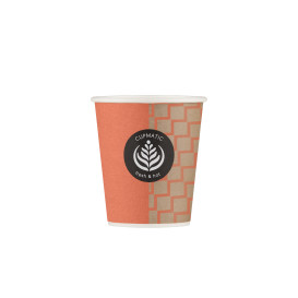 Bicchiere di Carta Eco Cupmatic 8Oz/210ml Ø7,0cm (100 Pezzi)