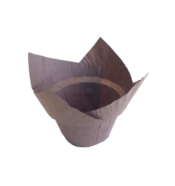 Pirottini Muffin Tulip Step Ø50x55/85 mm Marrone (2280 Pezzi) Pirottini Muffin Tulip Step Ø50x55/85 mm Marrone (2280 Pezzi)