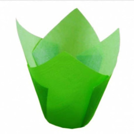 Pirottini Muffin Tulip Ø50x50/80 mm Verde (125 Pezzi)