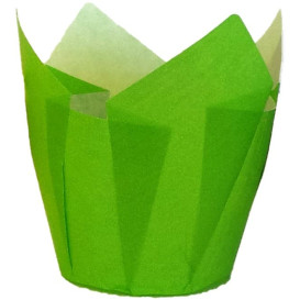 Pirottini Muffin Tulip Ø50x50/80 mm Verde (125 Pezzi)