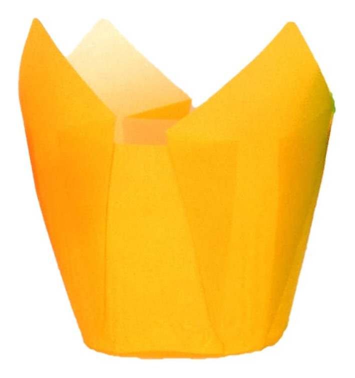 Pirottini Muffin Tulip Ø50x42/72 mm Giallo (2160 Pezzi) Pirottini Muffin Tulip Ø50x42/72 mm Giallo (2160 Pezzi)