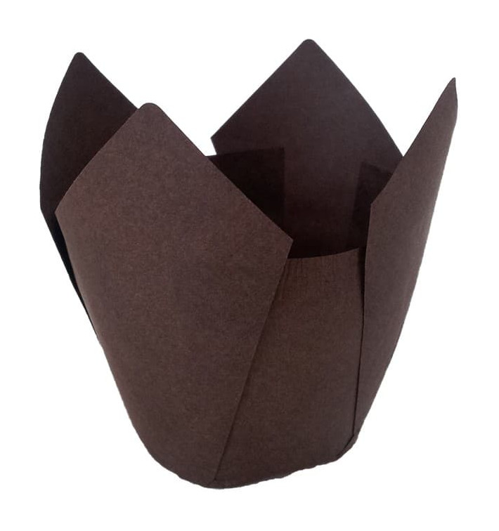 Pirottini Muffin Tulip Ø50x42/72 mm Marrone (2160 Pezzi) Pirottini Muffin Tulip Ø50x42/72 mm Marrone (2160 Pezzi)