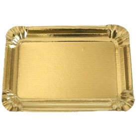 Vassoio di Cartone Rettangolare Oro 34x42 cm (50 Pezzi)