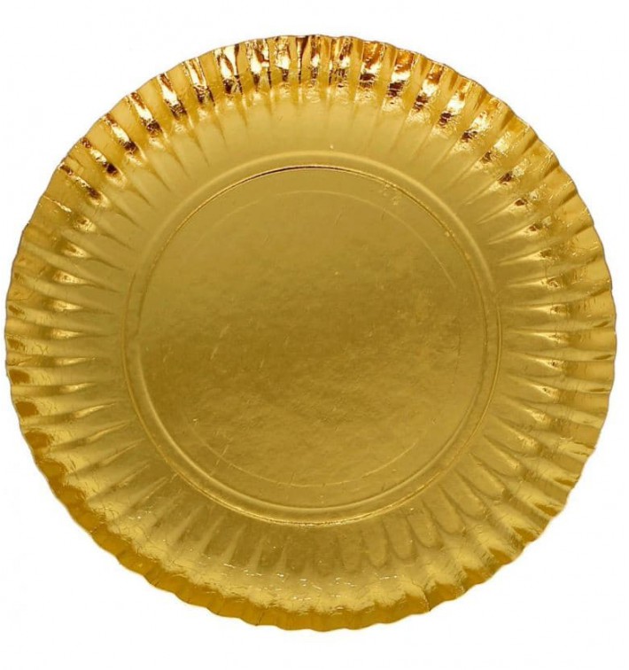 Piatto di Carta Tondo Oro 100 mm (2.500 Pezzi)
