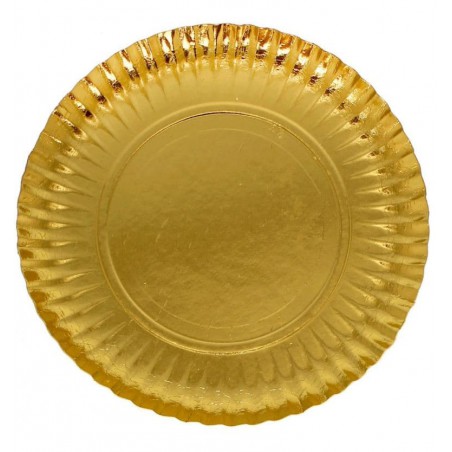 Piatto di Carta Tondo Oro 21cm (1.000 Pezzi)