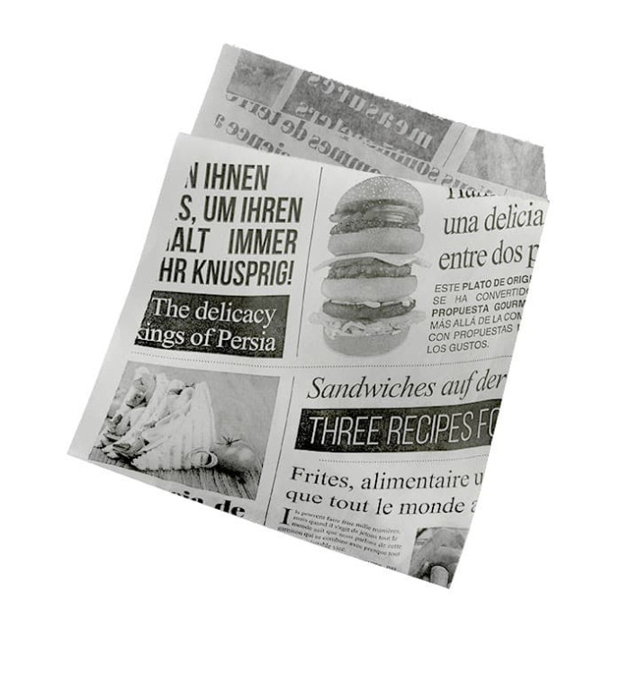 Sacchetto di Carta Antigrasso "News" 15x16cm (4000 Pezzi) Sacchetto di Carta Antigrasso "News" 15x16cm (4000 Pezzi)