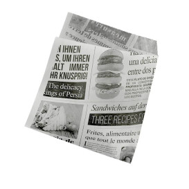 Sacchetto di Carta Antigrasso "News" 15x16cm (250 Pezzi)
