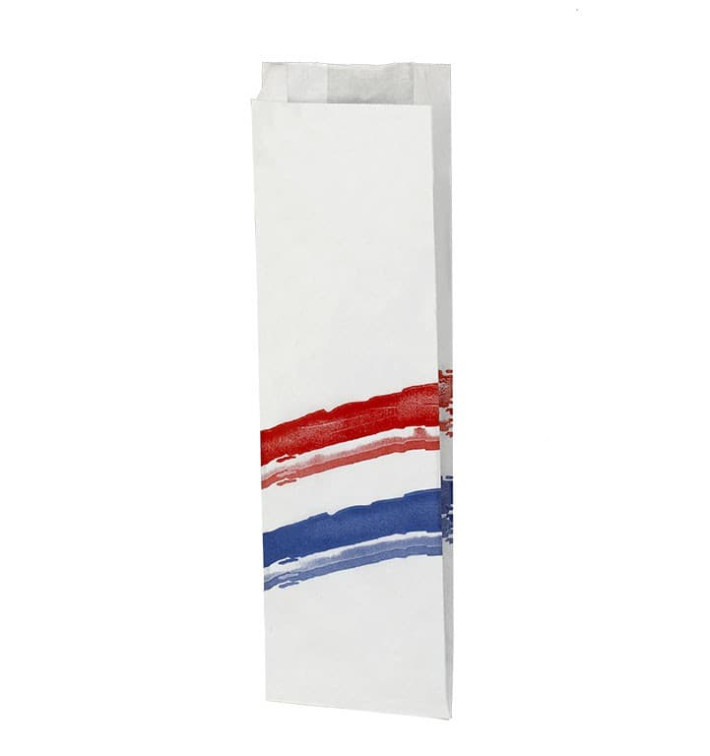 Sacchetto per Baguette Strisce 10+4x33cm (125 Pezzi) Sacchetto per Baguette Strisce 10+4x33cm (125 Pezzi)