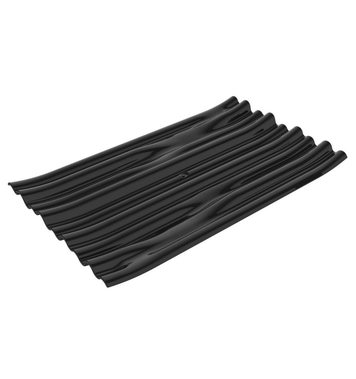 Piatto Degustazione PS "Bamboo" Nero 10x6cm (50 Pezzi) Piatto Degustazione PS "Bamboo" Nero 10x6cm (50 Pezzi)