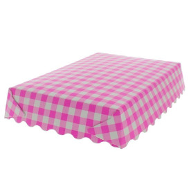 Vassoio di Carta Gaufres 18,2x12,2x3cm Rosa (500 Pezzi)