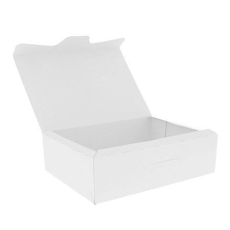 Scatola di Carta Pasticcerie 18,2x13,6x5,2cm 500g Bianco (250 Pezzi)