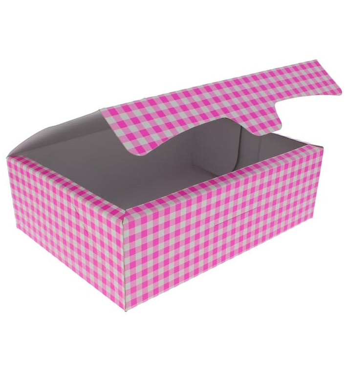 Scatola di Carta Pasticcerie 25,8x18,9x8cm 2Kg Rosa (25 Pezzi) Scatola di Carta Pasticcerie 25,8x18,9x8cm 2Kg Rosa (25 Pezzi)