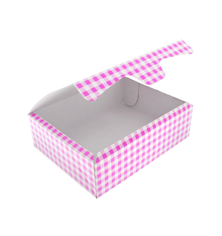 Scatola di Carta Pasticcerie 18,2x13,6x5,2cm 500g Rosa (25 Pezzi) Scatola di Carta Pasticcerie 18,2x13,6x5,2cm 500g Rosa (25 Pezzi)