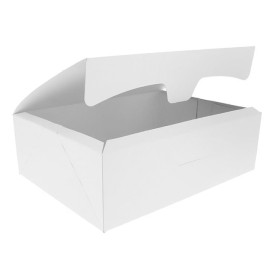 Scatola di Carta Pasticcerie 25,8x18,9x8cm 2Kg Bianco (125 Pezzi)