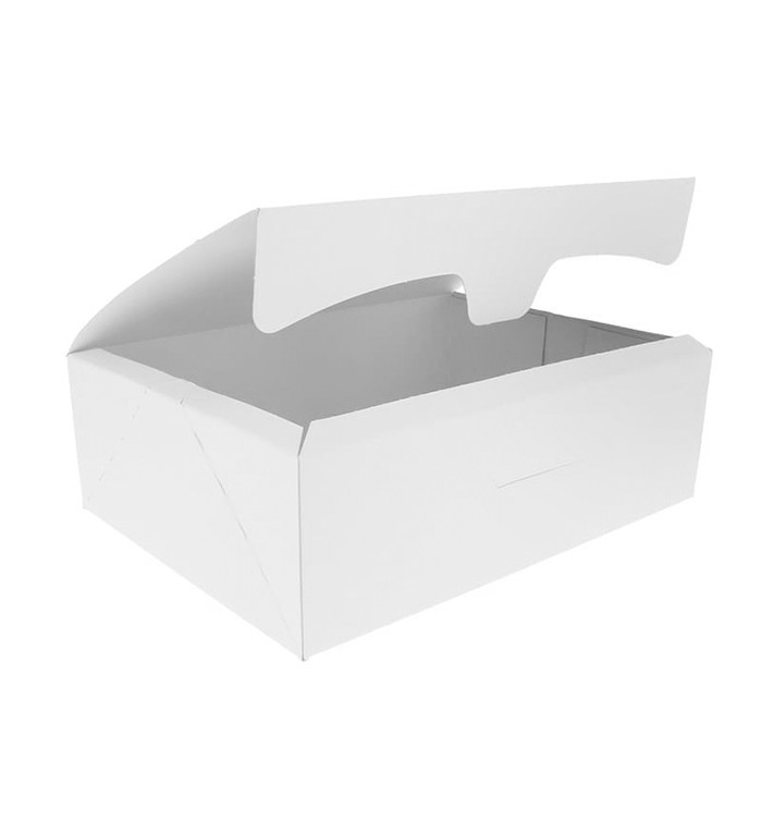 Scatola di Carta Pasticcerie 25,8x18,9x8cm 2Kg Bianco (25 Pezzi) Scatola di Carta Pasticcerie 25,8x18,9x8cm 2Kg Bianco (25 Pezzi)