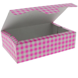 Scatola di Carta Pasticcerie 17,5x11,5x4,7cm 250g Rosa (20 Pezzi)