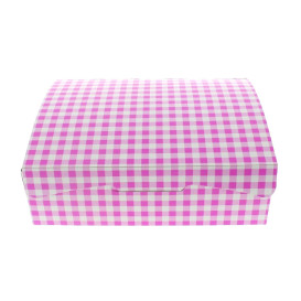 Scatola di Carta Pasticcerie 20,4x15,8x6cm 1kg Rosa (20 Pezzi)