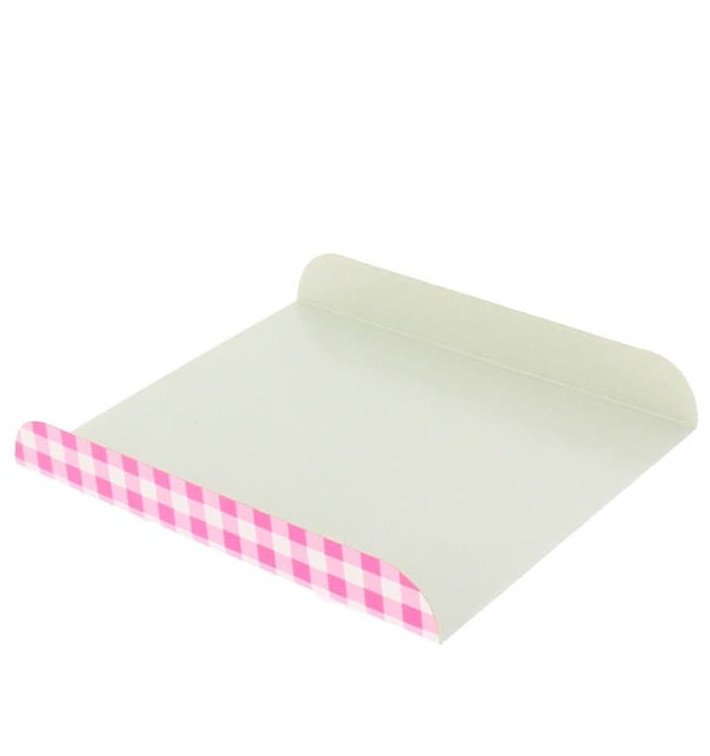 Vassoio di Carta Rosa per Gaufres 15x13cm (100 Pezzi) Vassoio di Carta Rosa per Gaufres 15x13cm (100 Pezzi)