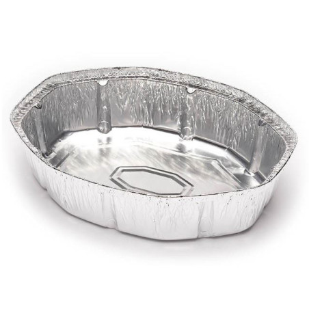 Contenitore in Alluminio 1900ml Ovali per Pollo (125 Pezzi)