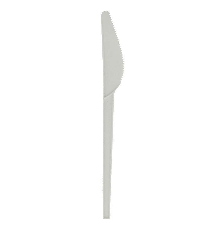 Coltello Biodegradabile CPLA Bianco 165mm (50 Pezzi) Coltello Biodegradabile CPLA Bianco 165mm (50 Pezzi)