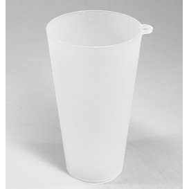 Bicchiere Riutilizzabile con Anello PP Traslucido 400ml (14 Pezzi)