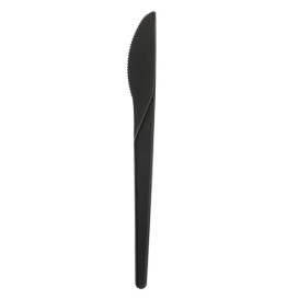 Coltello Compostabile CPLA Nero 17,2 cm (50 Pezzi)