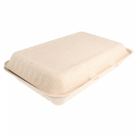 Contenitori Canna Zucchero Coperchio Natural 335x230x75 mm (150 Pezzi)