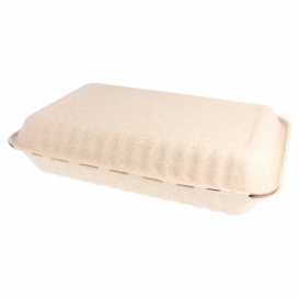 Contenitori Canna Zucchero Coperchio Natural 335x230x75 mm (150 Pezzi)
