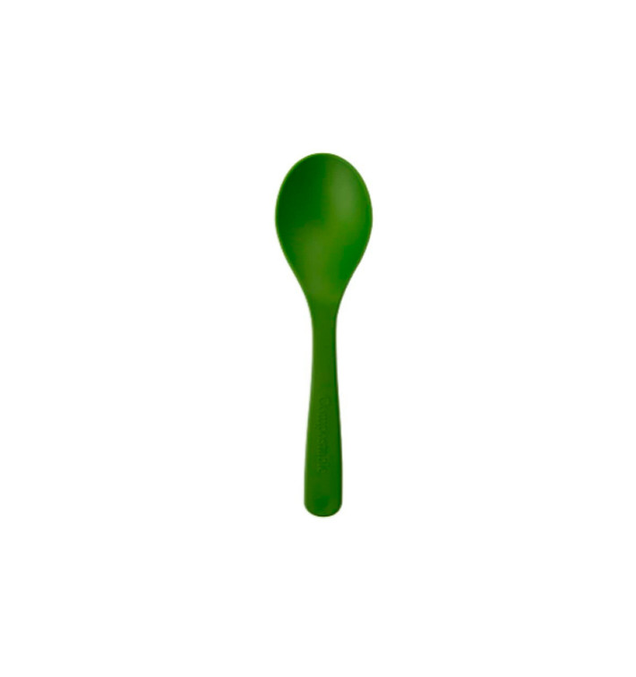 Cucchiaio Compostabile CPLA Verde 11,4 cm (100 Pezzi) Cucchiaio Compostabile CPLA Verde 11,4 cm (100 Pezzi)