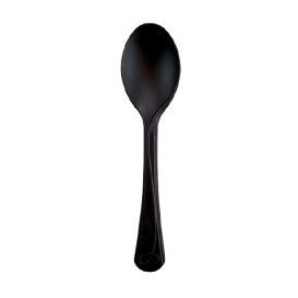 Cucchiaio Compostabile CPLA Premium Nero 15,5 cm (25 Pezzi)
