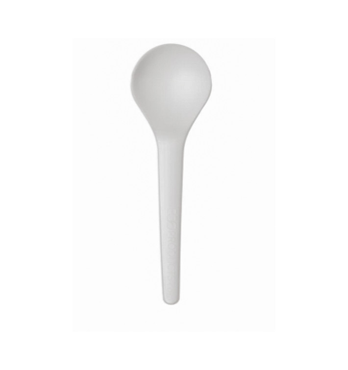 Cucchiaio per Zuppa Compostabile CPLA Bianco 15,0 cm (1.000 Pezzi) Cucchiaio per Zuppa Compostabile CPLA Bianco 15,0 cm (1.000 Pezzi)