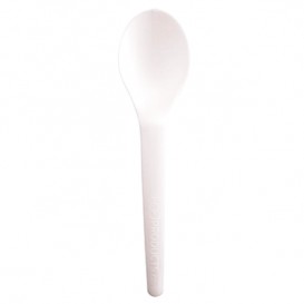 Cucchiaio Compostabile CPLA Bianco 15,0 cm (50 Pezzi)