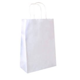 Buste Shopper in Carta Bianca 100g 25+13x33cm (25 Pezzi)