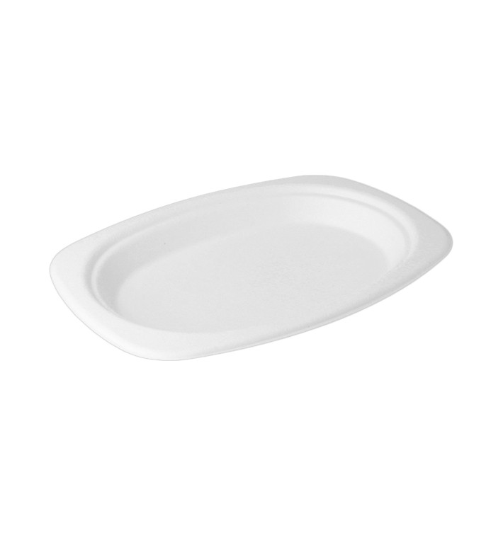Vassoi Bio di Canna da Zucchero 233x165x20mm (50 Pezzi) Vassoi Bio di Canna da Zucchero 233x165x20mm (50 Pezzi)